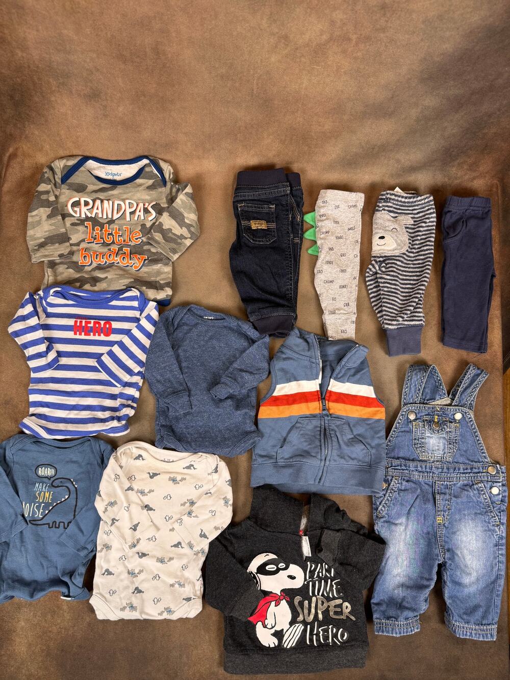 Baby Boy 0-3M Fall Winter Clothing Lot Carter’s OshKosh 11 Pc #1141